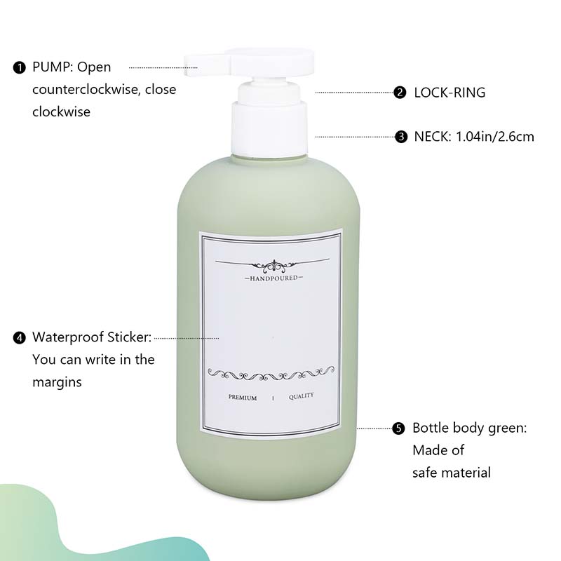 200 ml-500ml de plástico HDPE Shampoo Body Bottle Bottle con giro de la tapa superior