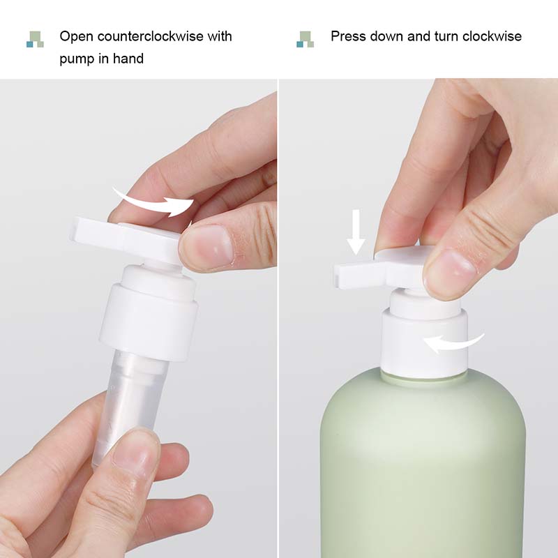 200 ml-500ml de plástico HDPE Shampoo Body Bottle Bottle con giro de la tapa superior