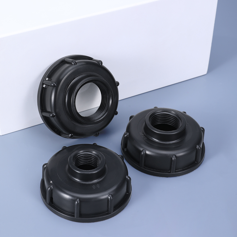 S60X6 Hilo grueso a 1/2 '3/4 ' 1 'Hilo interno accesorios del tanque IBC, adaptador de drenaje de plástico para la válvula de grifo de la manguera (3/4 '')