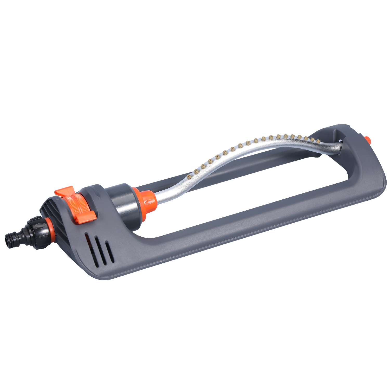 Rociador de césped oscilante con boquillas de latón de 19 orificios, cubiertas de hasta 8-10 m, incluye aguja de limpieza de chorro de aerosol