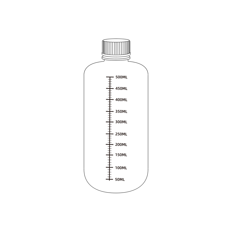 Botella de HDPE graduada