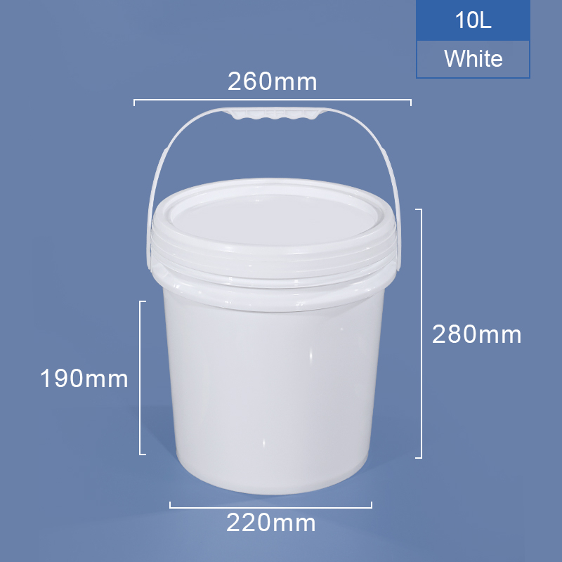 10L 2.5 galones de plástico con mango de tapa