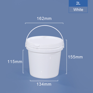 2L cubo de plástico con tapa