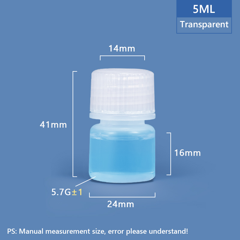 Botella de plástico de 5 ml de plástico 