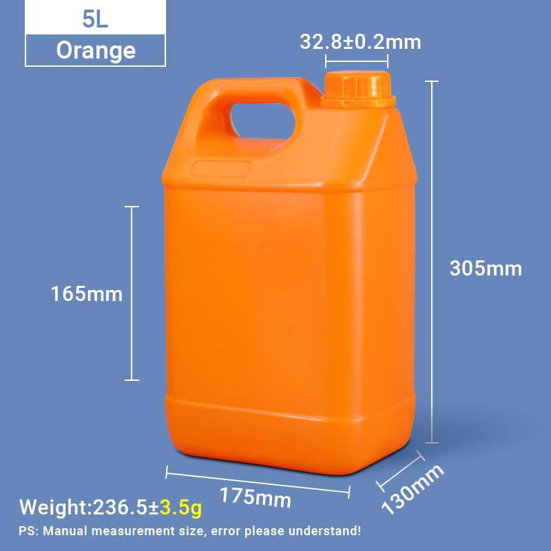 Jarras estilo F de 5L Jarra de plástico HDPE de 5 litros Bidón de plástico