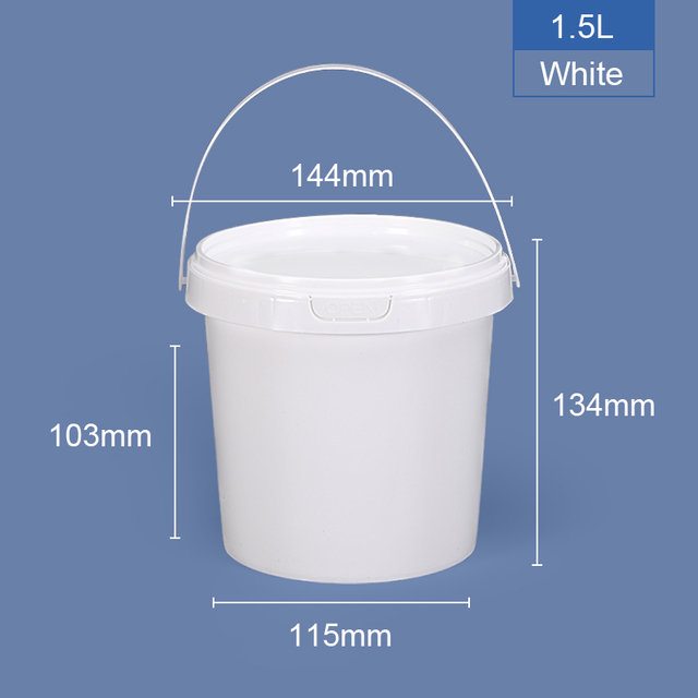 1500 ml de 1.5 LTR redondo de plástico y bañera