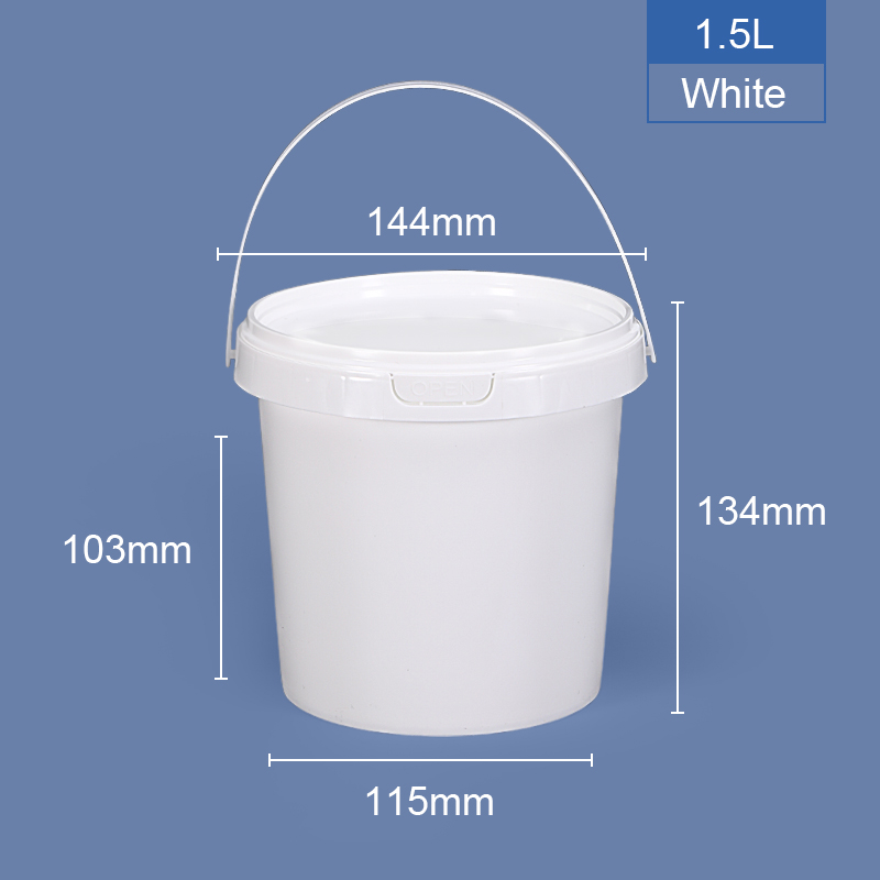 1500 ml de 1.5 LTR redondo de plástico y bañera