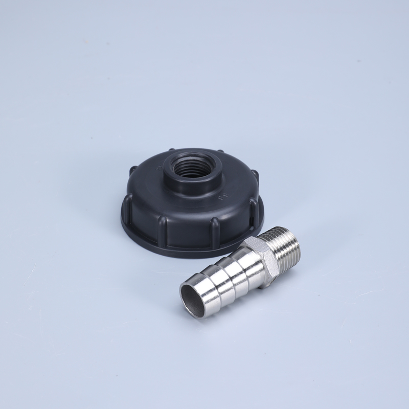 Adaptador de tanque de agua de IBC 1/2 '3/4 ' 1 'Accesorios de tubería de manguera de jardín conector de drenaje S60X6 Rosco grueso