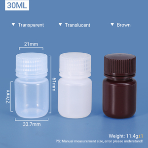 Botella de plástico de plástico / hdpe de 30 ml de ancho