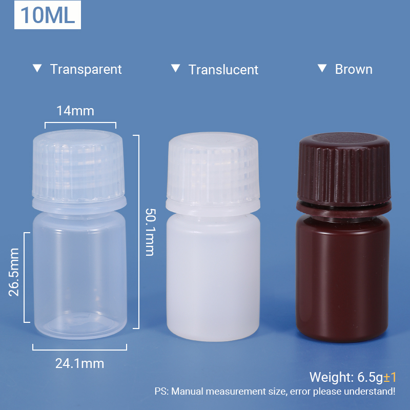 Botella de plástico de plástico de 10 ml de ancho de ancho