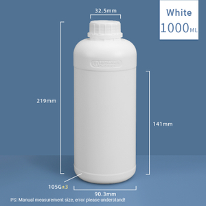1000ml 1L Botella de plástico de plástico fluorado de 1L Safe 
