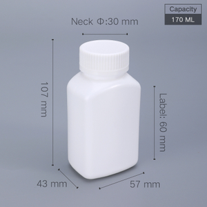 170 ml de botellas de píldoras de plástico de 170cc botella de medicina