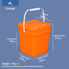 4L Bucket de plástico cuadrado de un galón