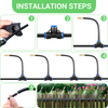Sistema de riego por goteo, kit de riego de rociador ajustable de 360 ​​°, sistema de misterios de plantas para riego de jardín