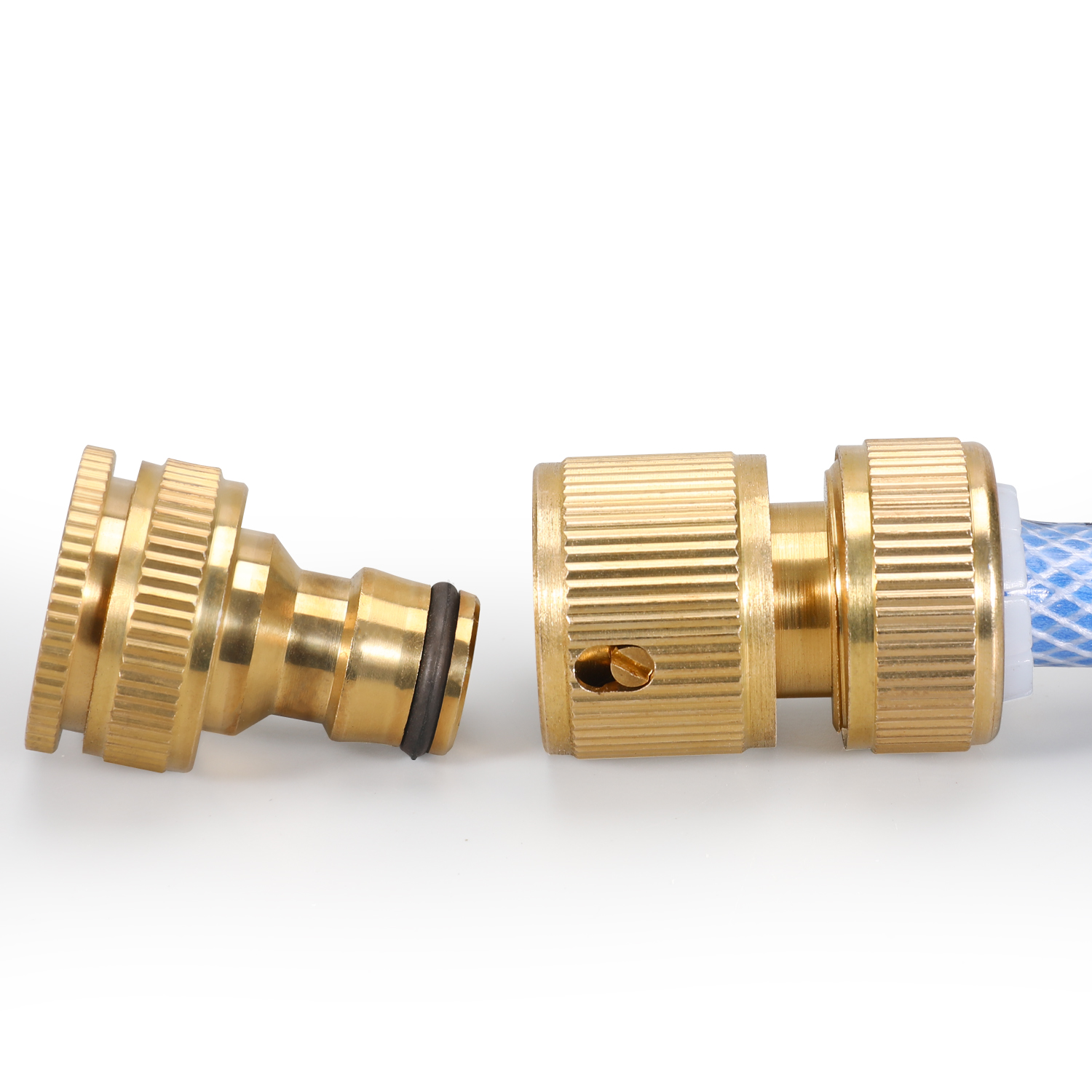 Conectores rápidos de latón sólido, hilos hembras Adaptador de grifo de 3/4 pulgadas Conexión de manguera de latón, adecuado para lavadoras, mangueras de jardín, lavado de automóviles