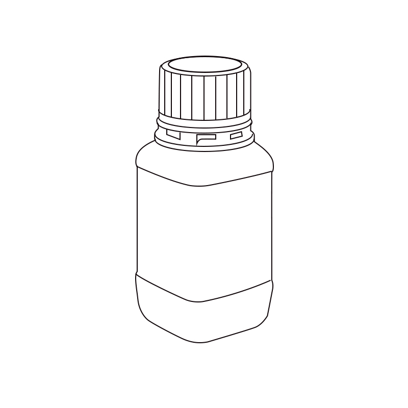 Botella química de plástico