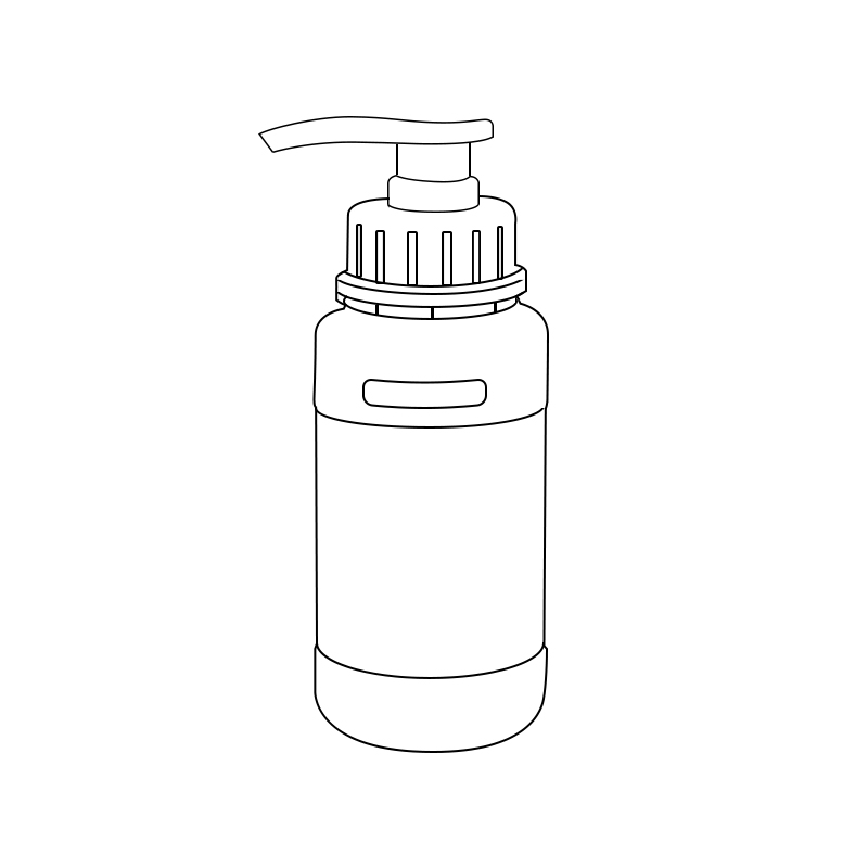Botella de plástico HDPE con bomba