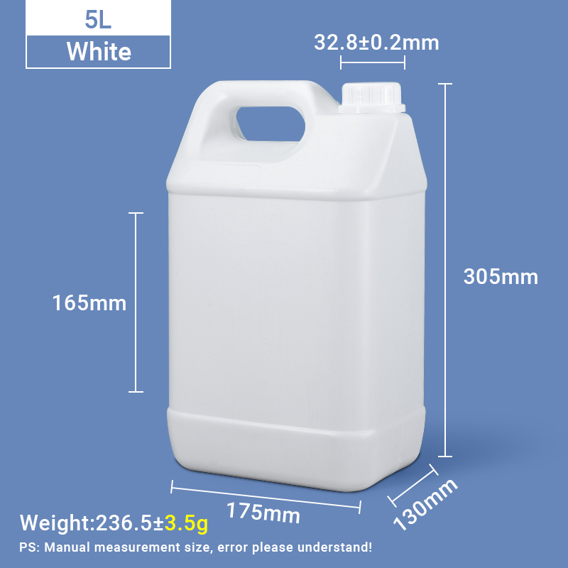 Jarras estilo F de 5L Jarra de plástico HDPE de 5 litros Bidón de plástico