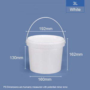 3 LTR CUBO DE PLÁSTICO REDONDO DE CACIDADO DE ALIMENTOS