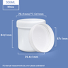 Frasco de plástico blanco de 300 ml con tapa del anillo interno para almacenamiento de alimentación de alimentos