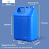 Jarras estilo F de 10L Jarra de plástico HDPE de 10 litros Bidón de plástico