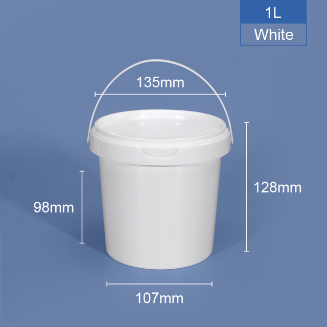 1000 ml de una bañera y cubo de plástico redondo de un litro