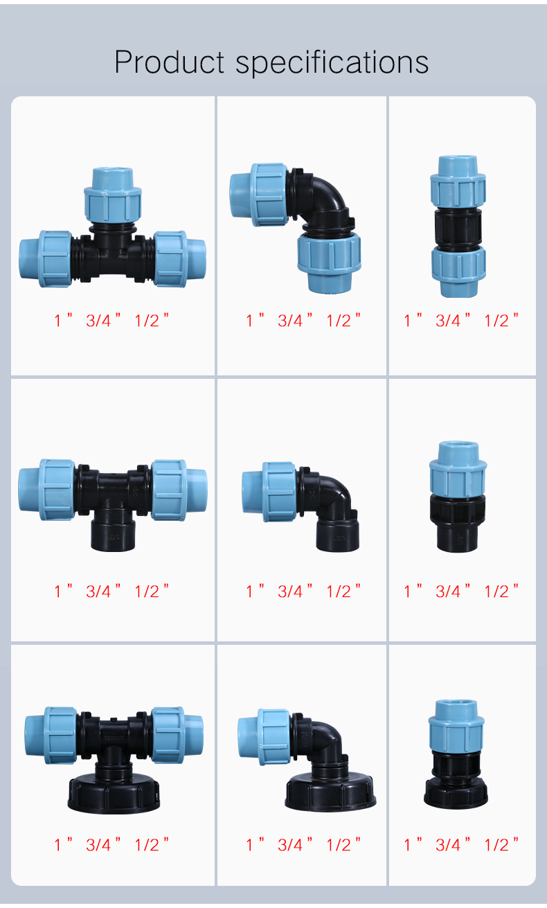 20/25/32 mm Juntas de tubería de tanque de agua IBC 1/2 '' 3/4 '' Codo conectores de agua de jardín rectas conector de manguera de plástico