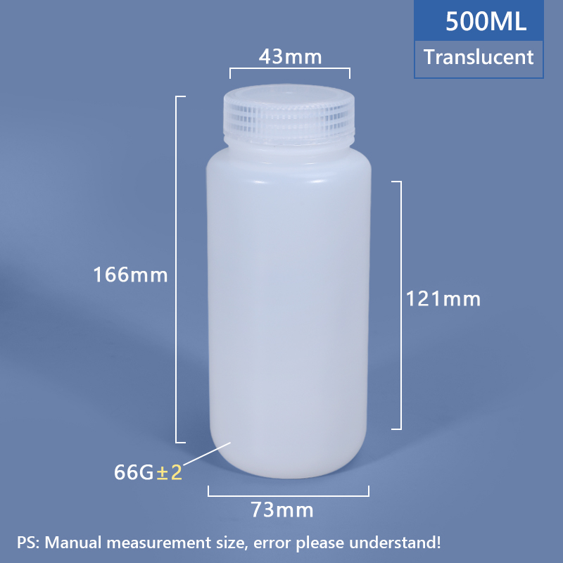 Botella de plástico de plástico de 500 ml de ancho de ancho