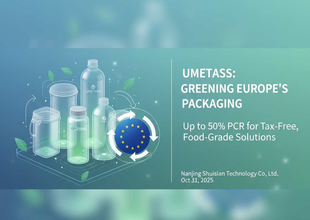 ​UMETASS (Nanjing Shuishan Technology) permite a los clientes europeos afrontar los impuestos a los envases de plástico: soluciones de PCR de alto índice con garantía de seguridad de grado alimentario