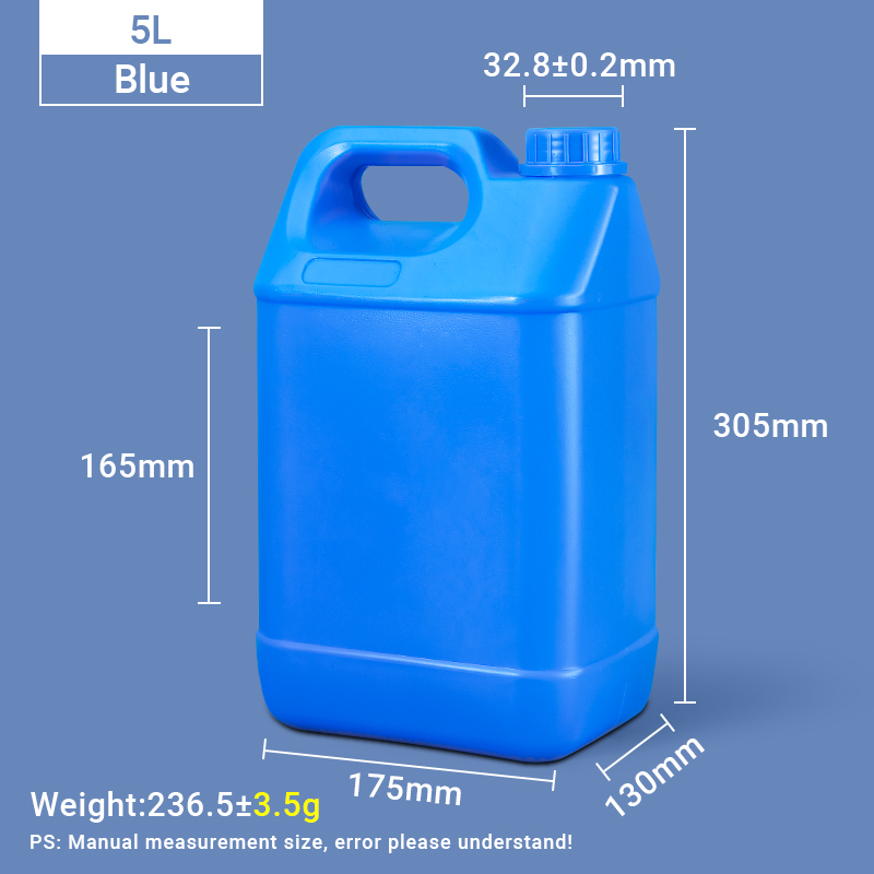 Jarras estilo F de 5L Jarra de plástico HDPE de 5 litros Bidón de plástico