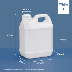 2000 ml de 2 loras de plástico fluoradas f de estilo F fluorado 0.5 galones F Estilo Botella 