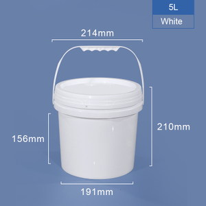 5L cubo de plástico con mango de tapa