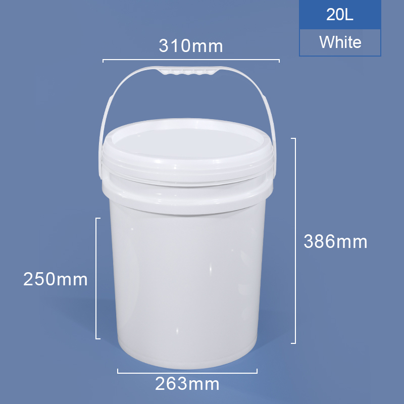 20L de 5 galones de plástico con mango de tapa