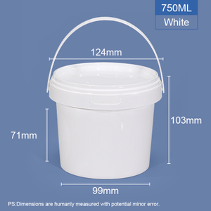 750 ml 25 oz. Bañeras y cubos de plástico redondos
