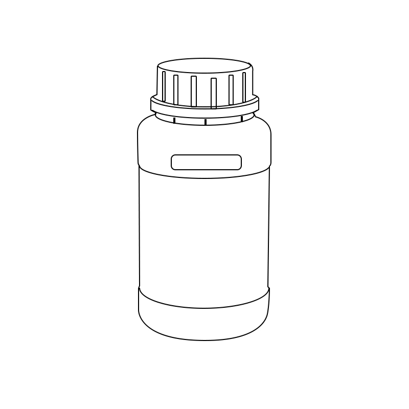 Botella de plástico HDPE - Redonda