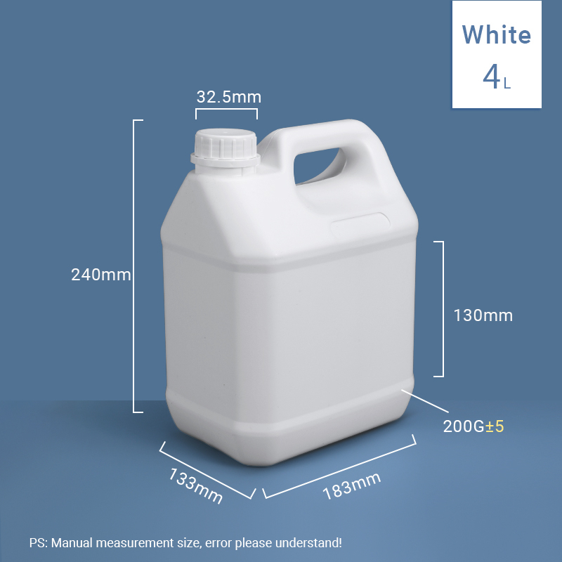 4L Botella de estilo Fluorined Plastic F Style One Gallon F Style