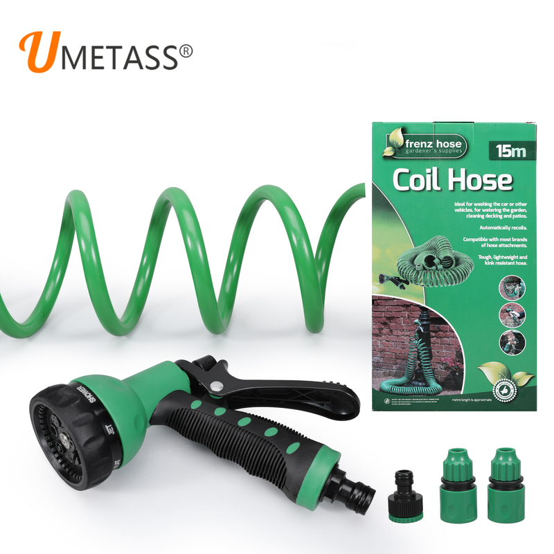 Juego de pistola de spray de manguera de jardín, pistola de pulverización de alta presión 8 Funcionar rociador de manguera múltiple pistola de pulverización de agua para plantas o céspedes, lavado de automóviles, ducha de mascotas, ventanas de limpieza