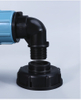 20/25/32 mm Juntas de tubería de tanque de agua IBC 1/2 '' 3/4 '' Codo conectores de agua de jardín rectas conector de manguera de plástico