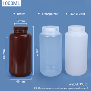 Botella de plástico de plástico de 1000 ml de ancho de ancho