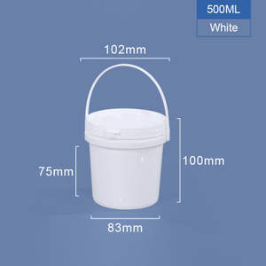 500 ml de plástico pequeño cubo con tapa