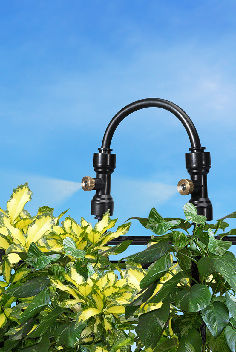 Sistema de micro-sprinkler de enfriamiento de atomización de baja presión al aire libre