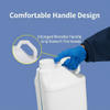 Bidón cuadrado de plástico HDPE de 5L con mango grande, tapón de rosca, revestimiento de aluminio, a prueba de fugas para pintura y productos químicos
