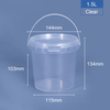 1500 ml de 1.5 LTR redondo de plástico y bañera