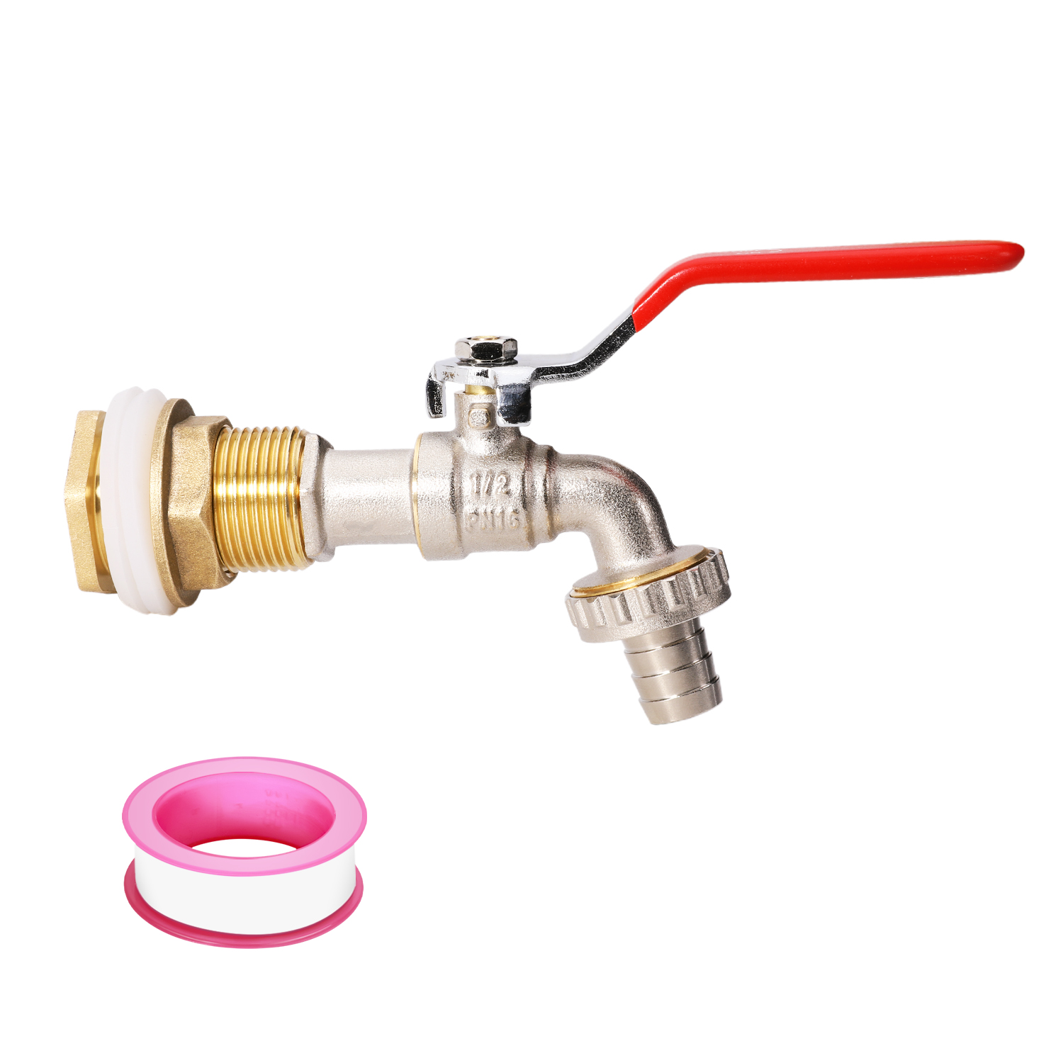 IBC TOTE Tank Adapter Faucet Hilo grueso S60X6 salida 1/2 ', 3/4 ' GHT Adaptador masculino ajustado