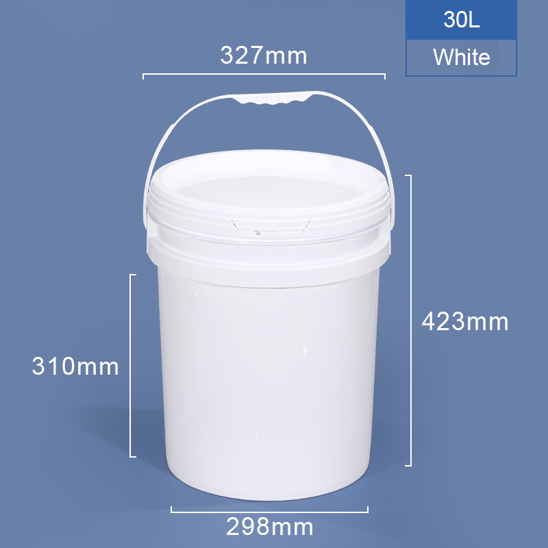 30L de 7 galones de plástico con mango de tapa
