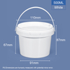 500 ml 16.9 oz. Tortos redondos de plástico y cubos