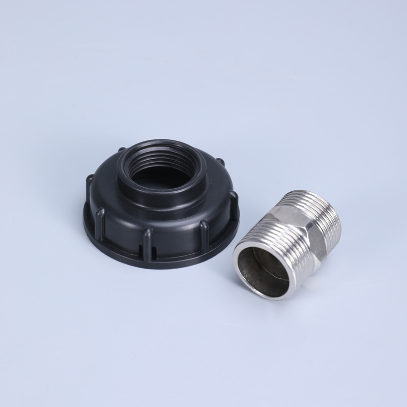 Adaptador de bolso de tanque umetass IBC, adaptador de desagüe de tanque IBC Sitting S60x6 Hilo grueso a agua conector de manguera