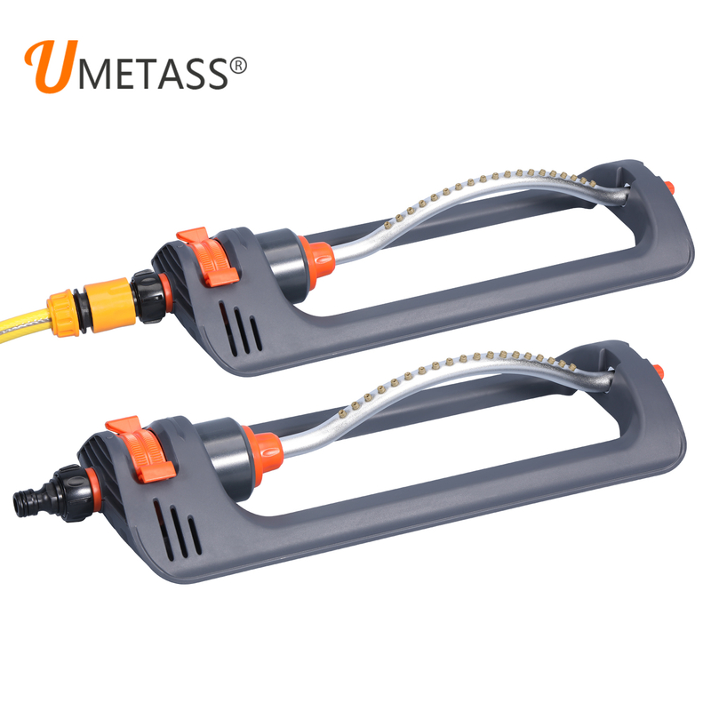 Rociador de césped oscilante con boquillas de latón de 19 orificios, cubiertas de hasta 8-10 m, incluye aguja de limpieza de chorro de aerosol