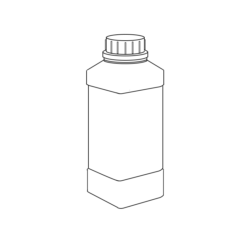Botella de plástico HDPE - Cuadrada