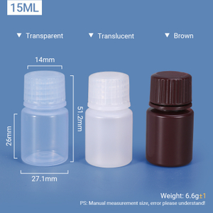 Botella de plástico de plástico de 15 ml de ancho de ancho